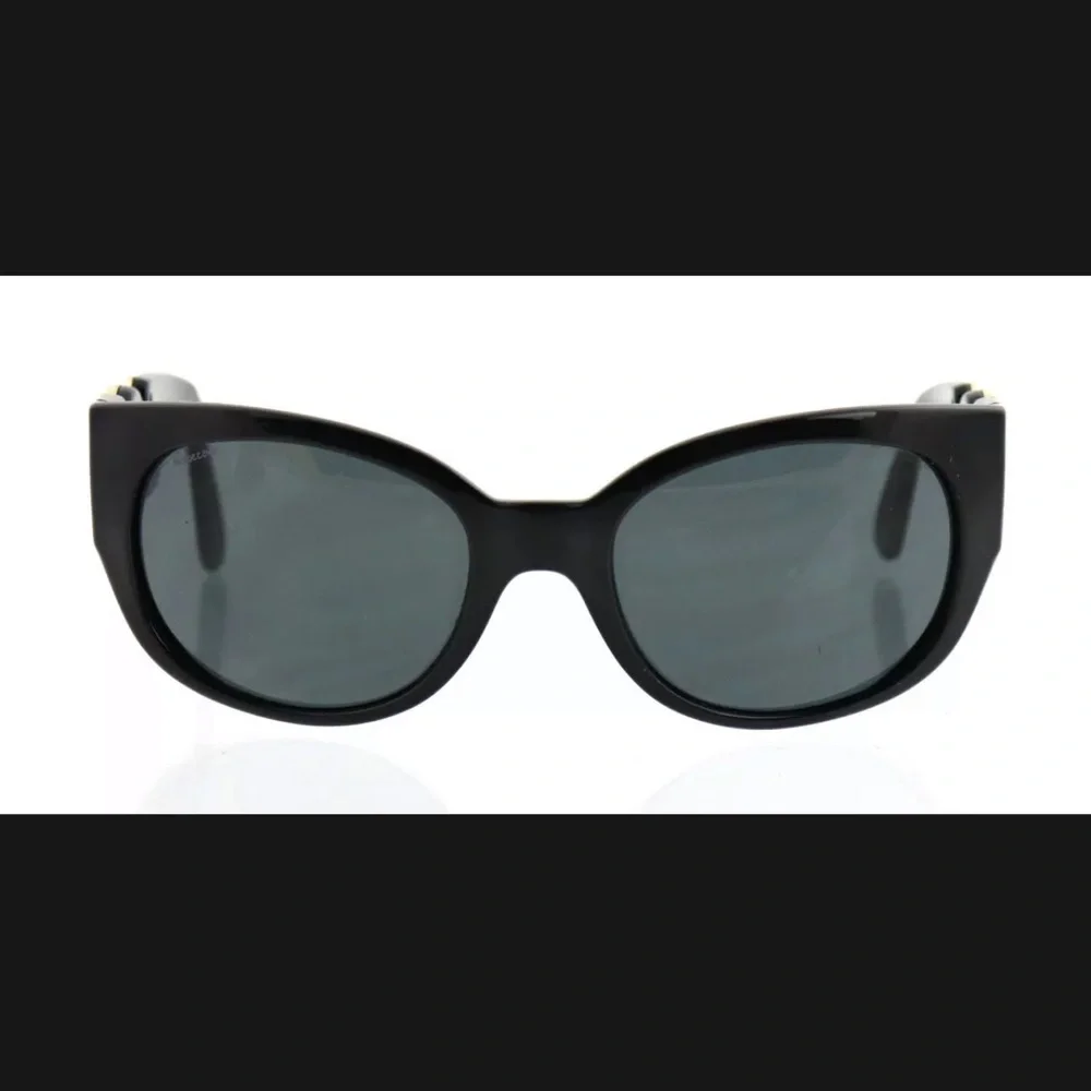 Versace Black Sunglasses with Gold Medallion Temple NWT